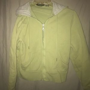 Eddie Bauer Light Sage Zip Up Hoodie Sweatshirt
